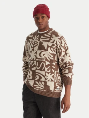 Quiksilver Sweter Hall City EQYSW03329 Brązowy Regular Fit