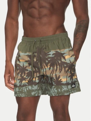 Quiksilver Szorty kąpielowe Everyday Straight Volley 15 EQYJV04121 Zielony Regular Fit