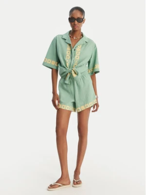 Quiksilver Szorty materiałowe Bahamas EQWNS03090 Zielony Regular Fit