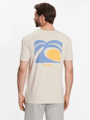 Quiksilver T-Shirt Arts In Palm EQYZT07249 Beżowy Regular Fit