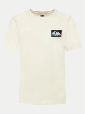 Quiksilver T-Shirt Back Flash EQYZT07605 Écru Regular Fit