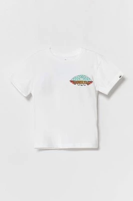 Quiksilver t-shirt bawełniany dziecięcy TROPICALFADEBOY kolor biały z nadrukiem
