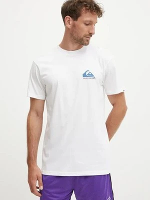 Quiksilver t-shirt bawełniany Eye on Horizon męski kolor beżowy z nadrukiem EQYZT07919