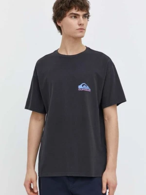 Zdjęcie produktu Quiksilver t-shirt bawełniany męski kolor czarny z nadrukiem