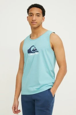 Quiksilver t-shirt bawełniany męski kolor niebieski