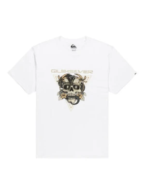 Quiksilver T-Shirt Core Skull EQYZT08176 Biały Regular Fit