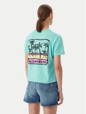 Quiksilver T-Shirt EQWZT03181 Turkusowy