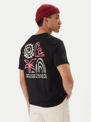 Quiksilver T-Shirt EQYZT08307 Czarny Regular Fit