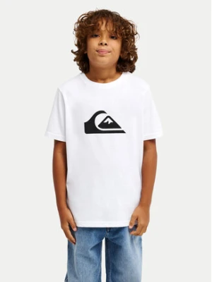 Quiksilver T-Shirt Ev Comp Logo EQBZT04897 Biały Regular Fit