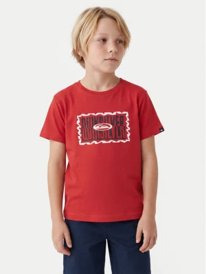 Quiksilver T-Shirt Ev Gotam Foam EQKZT03568 Czerwony Regular Fit