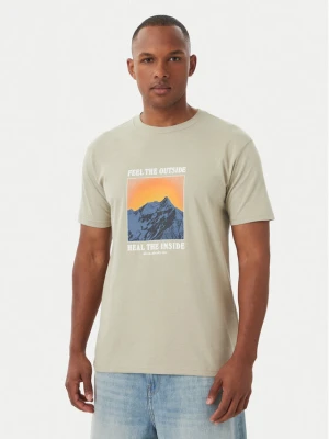 Quiksilver T-Shirt Feel The Outside EQYZT08004 Beżowy Regular Fit