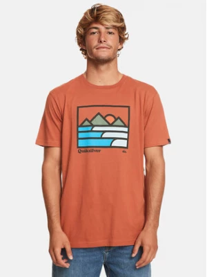 Quiksilver T-Shirt Landscapelines Tees EQYZT07450 Pomarańczowy Regular Fit