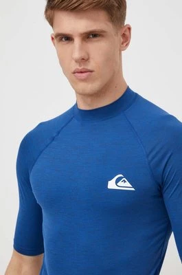 Quiksilver t-shirt męski kolor niebieski gładki