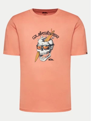Quiksilver T-Shirt One Last Surf EQYZT07674 Pomarańczowy Regular Fit
