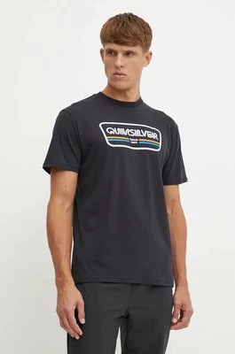 Quiksilver t-shirt Range Life Front męski kolor czarny z nadrukiem EQYZT07911