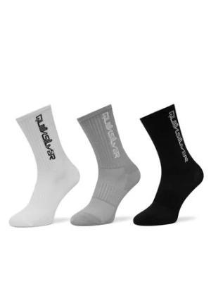 Quiksilver Zestaw 3 par wysokich skarpet męskich AS_QUIKSILVER_100W_SS25 (3-PACK) Biały