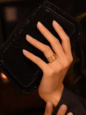 Rafaella Pozłacany pierścionek "Amos" rozmiar: 50