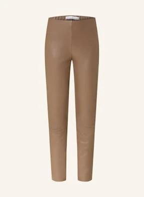 Raffaello Rossi Legginsy Resa Z Imitacji Skóry braun