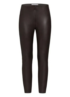 Raffaello Rossi Legginsy Resa Z Imitacji Skóry braun