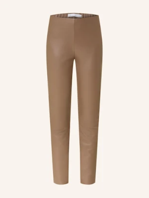Raffaello Rossi Legginsy Resa Z Imitacji Skóry braun
