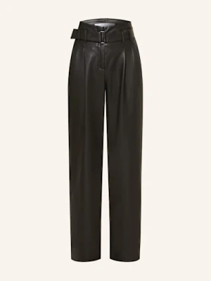 Raffaello Rossi Spodnie Marlena Nicole Z Imitacji Skóry schwarz