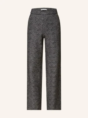 Raffaello Rossi Spodnie Marlena Palina Z Bouclé Z Błyszczącą Przędzą schwarz