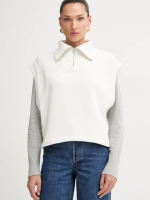 Rag & Bone bluza bez rękawów damska z bawełną Terry beżowy