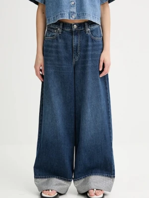 Rag & Bone jeansy bawełniane damskie kolor niebieski WDD25P1010RGDJ