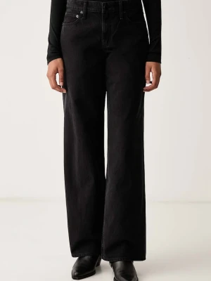 rag & bone jeansy relaxed fit damskie czarny