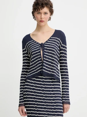 Rag & Bone kardigan damski kolor granatowy lekki WAS25P023UG23