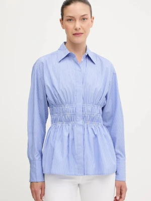 Rag & Bone koszula bawełniana damska kolor niebieski slim z kołnierzykiem klasycznym RA0B25FSMPO