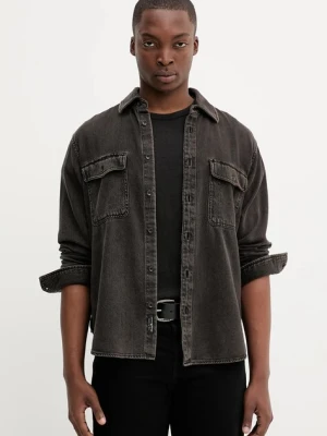Rag & Bone koszula jeansowa męska kolor brązowy regular z kołnierzykiem klasycznym RX0825FSUBB