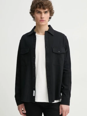 Rag & Bone koszula męska kolor czarny regular z kołnierzykiem klasycznym MED24F0004ZDBL