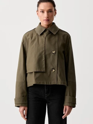 rag & bone krótki trencz damski bawełniany Jamie