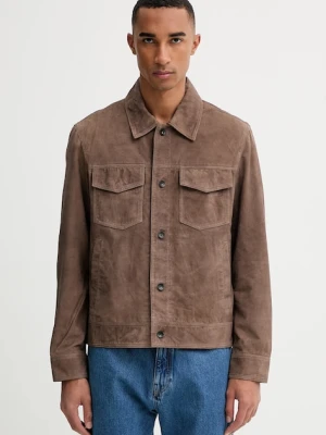 Rag & Bone kurtka zamszowa kolor brązowy przejściowa RV7525F0MLT
