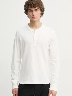 Rag & Bone longsleeve bawełniany kolor biały gładki M000T656G