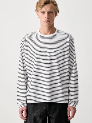 rag & bone longsleeve męski bawełniany biały