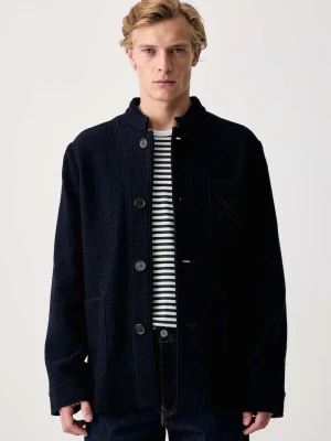 rag & bone longsleeve męski bawełniany niebieski