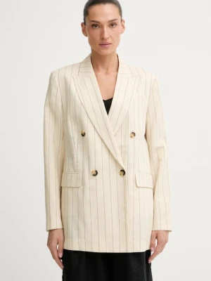 rag & bone marynarka dwurzędowa damska z lnem Emile