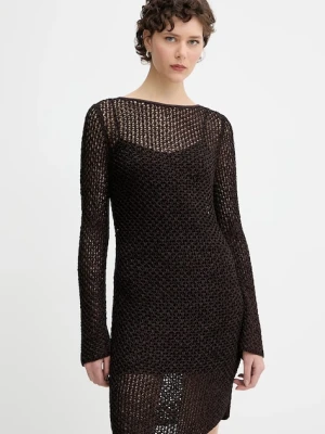 Rag & Bone sukienka kolor brązowy mini dopasowana WAS25P017LB17