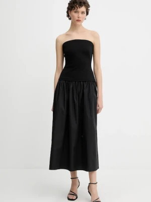 Rag & Bone sukienka kolor czarny midi rozkloszowana WAC25P3017D817
