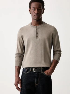 Rag & Bone sweter męski bawełniany beżowy