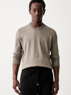 Rag & Bone sweter męski bawełniany beżowy