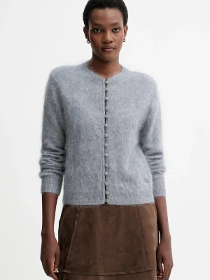 rag & bone kardigan damski kaszmirowy szary