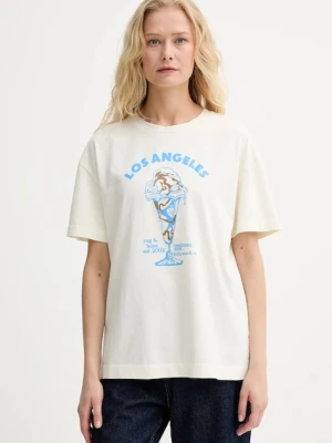 Rag & Bone t-shirt bawełniany damski kolor beżowy WCC25PT034MI36