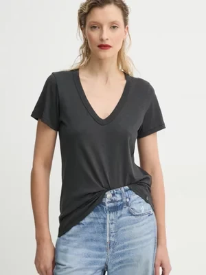 Rag & Bone t-shirt bawełniany damski kolor czarny W272C34CH