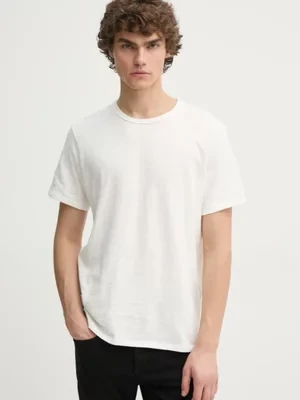 Rag & Bone t-shirt bawełniany męski kolor biały gładki M000T046G