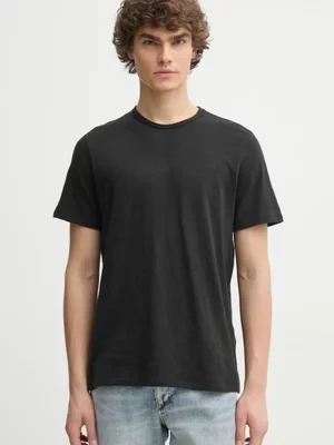 Rag & Bone t-shirt bawełniany męski kolor czarny gładki M000T096G