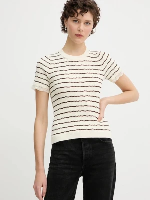 Rag & Bone t-shirt damski kolor beżowy WAS25P025UG25