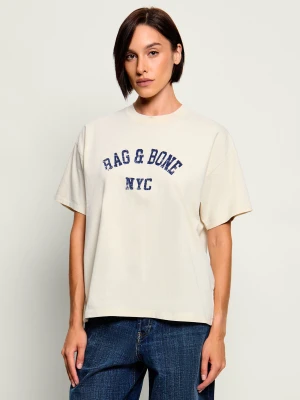 Rag&Bone T-shirt University Alex | Relaxed fit rag & bone beżowy
